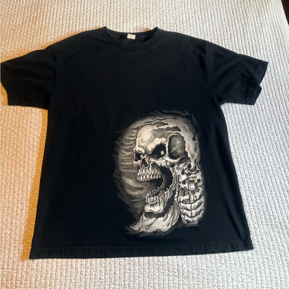 Hot Leathers Motorcycle Skull Shirt